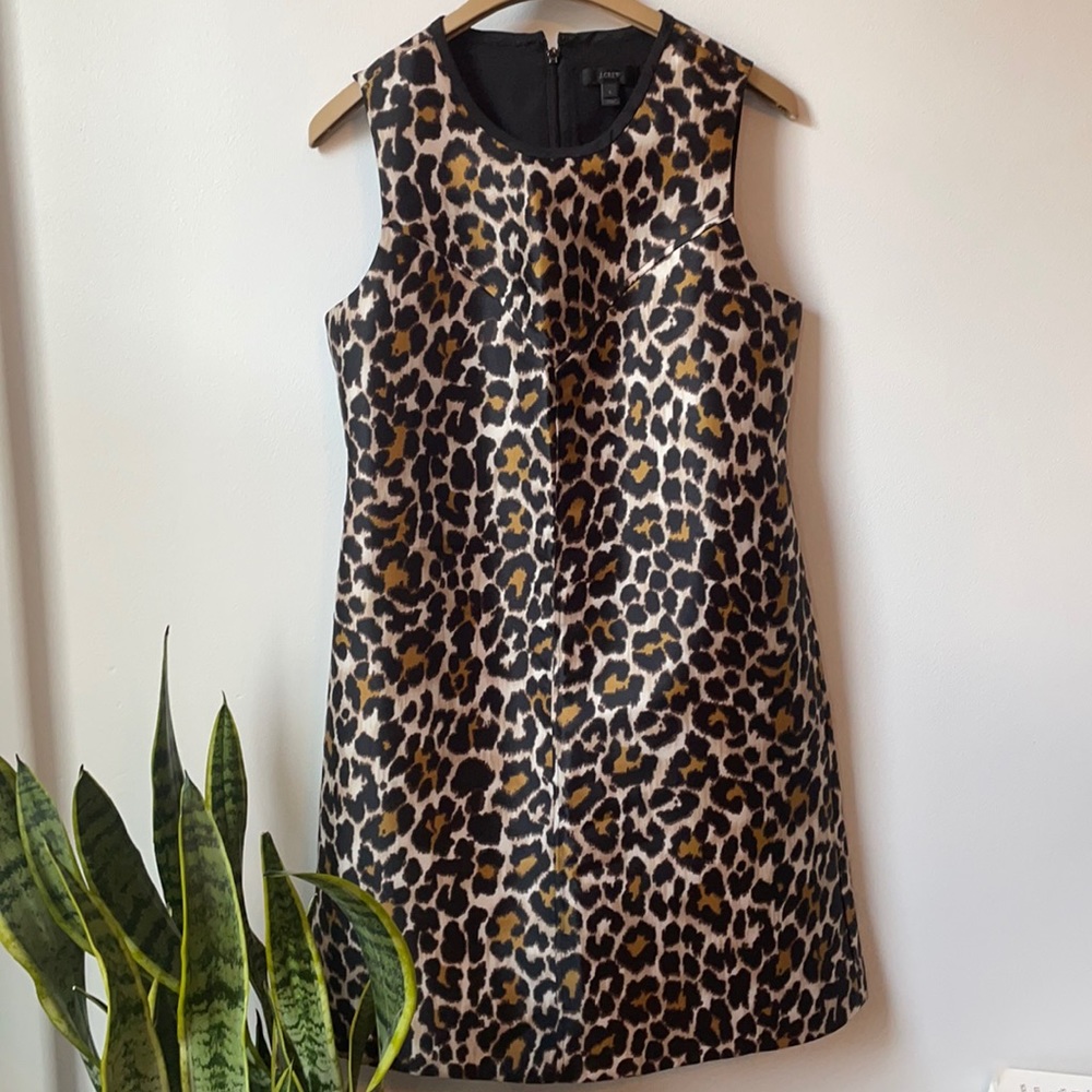 J. Crew Leopard Print A Line Shift Dress